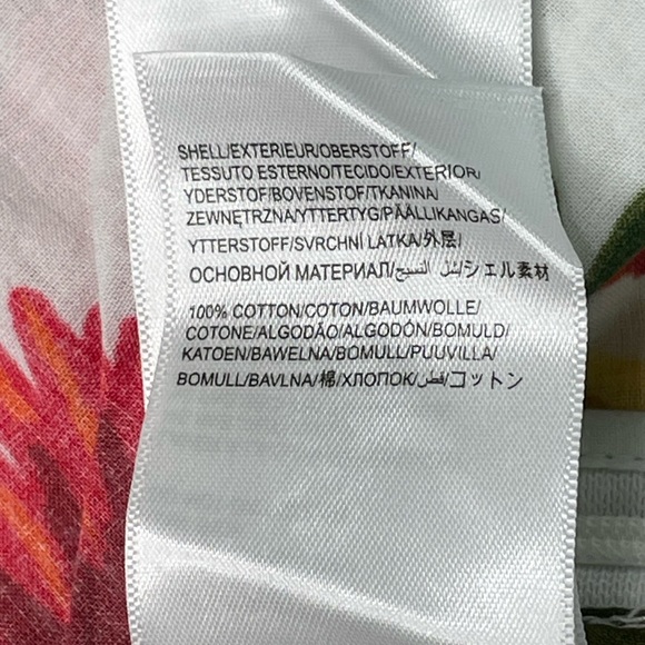 Farm Rio Forest Birds Smocked Lace Square Neck Crop Top Size Medium Size NWT - Picture 7 of 9